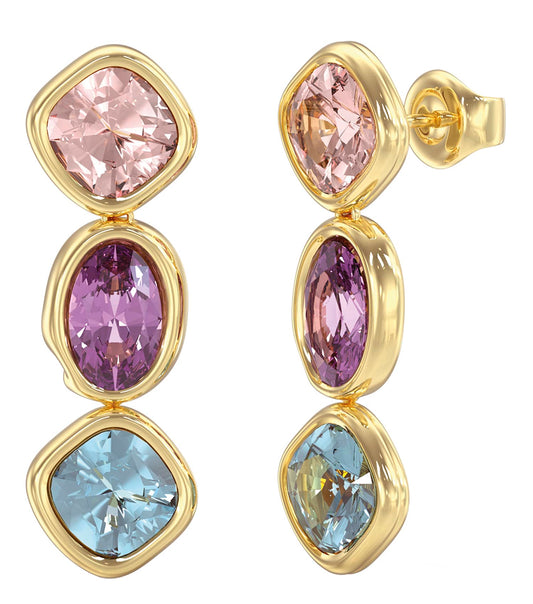 Ladies Mamounia Earrings Gold Steel
