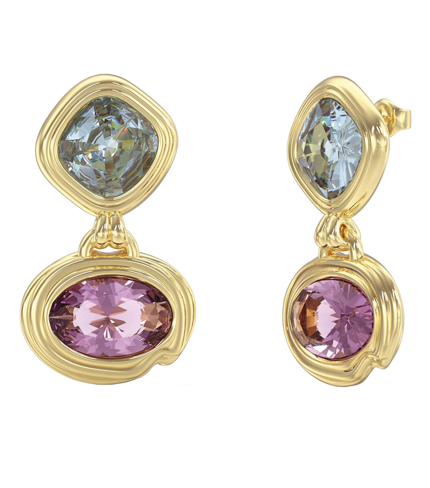 Ladies Mamounia Earrings Gold Steel