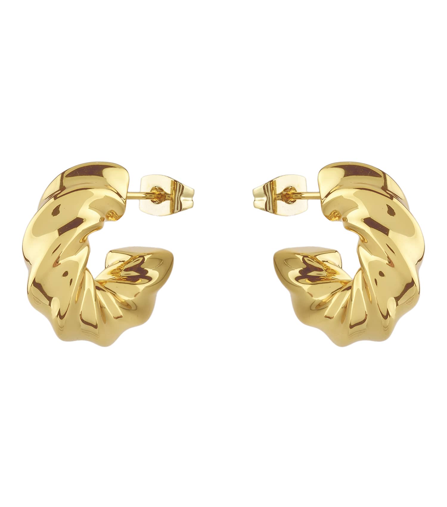 Ladies Berbera Earrings Gold Steel