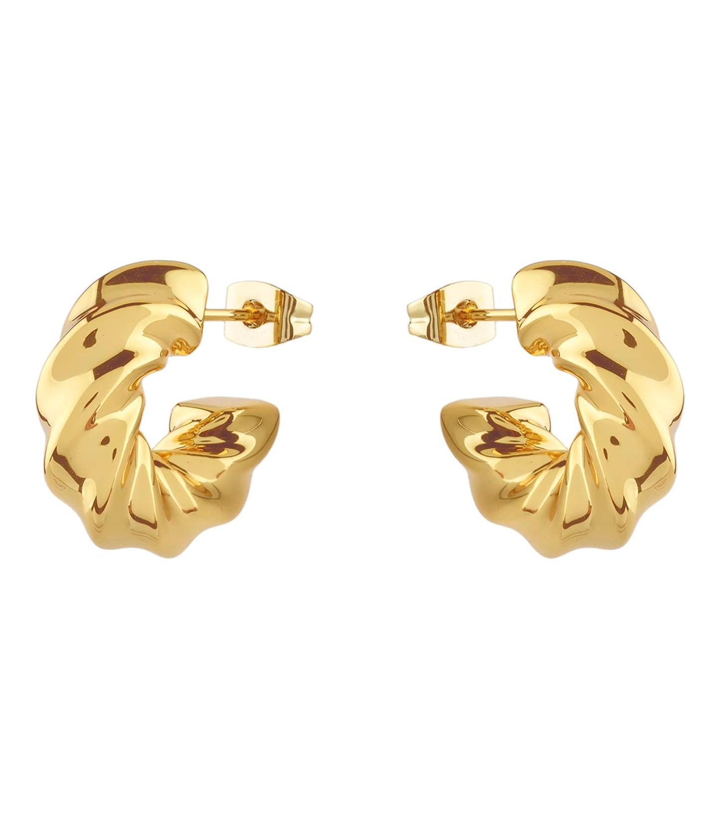 Ladies Berbera Earrings Gold Steel