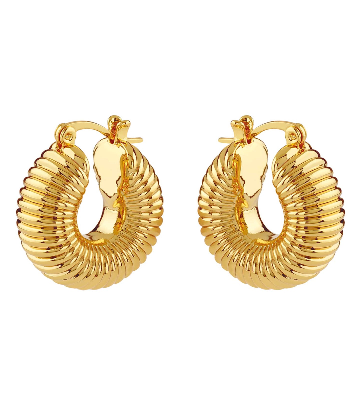 Ladies Berbera Earrings Gold Steel