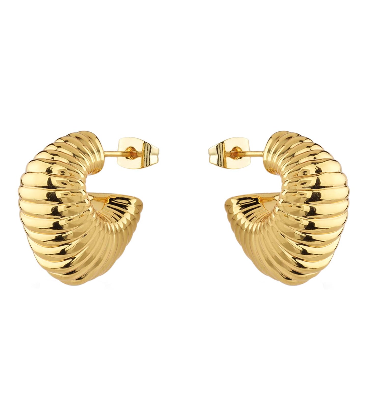 Ladies Berbera Earrings Gold Steel