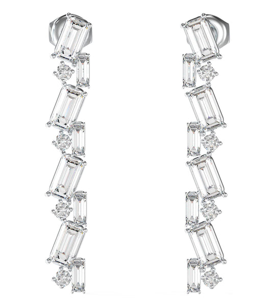 Ladies Chandelier Earrings Silver Steel