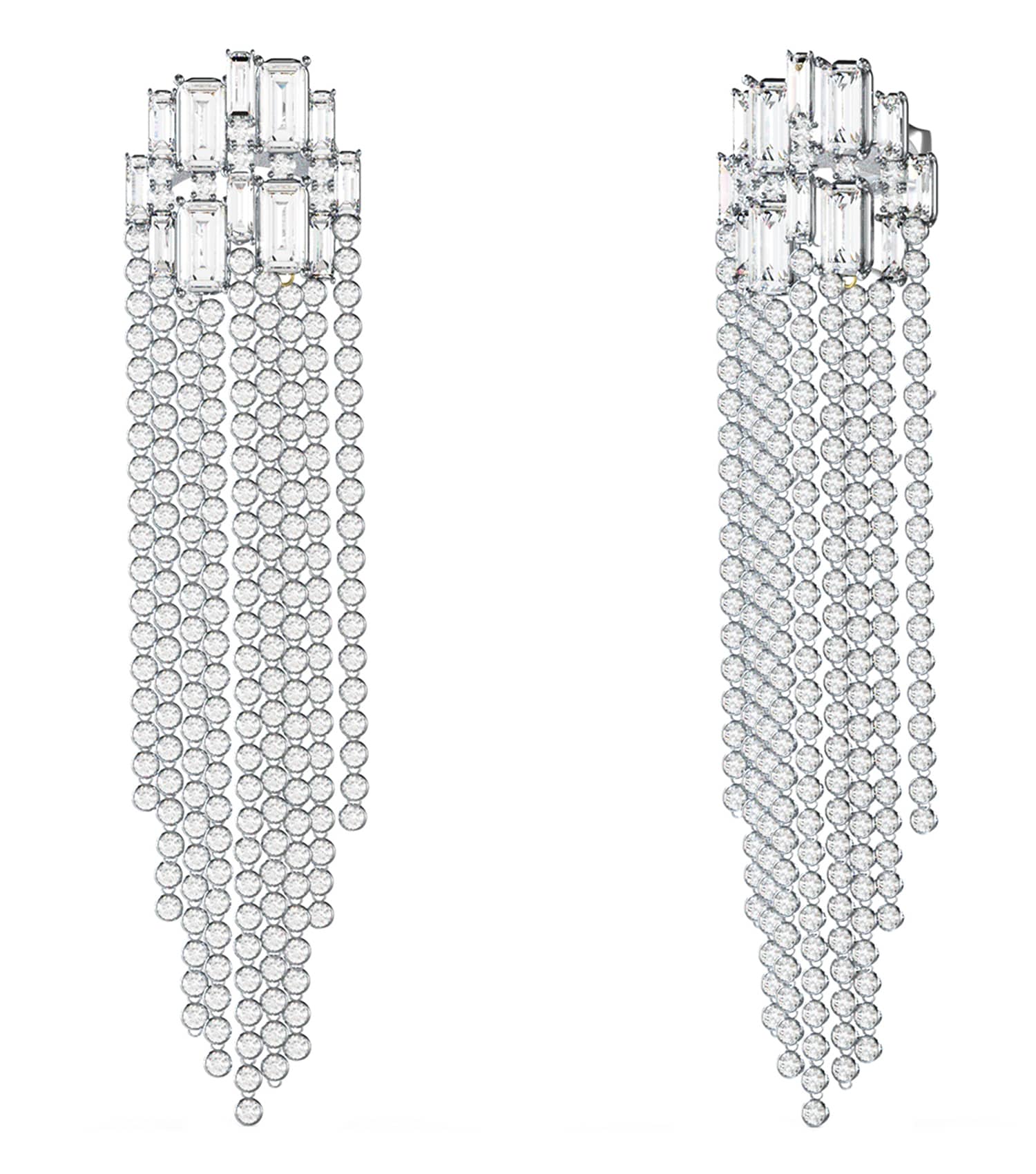 Ladies Chandelier Earrings Silver Steel