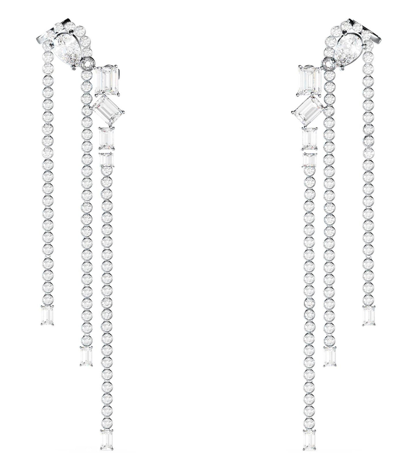 Ladies Chandelier Earrings Silver Steel