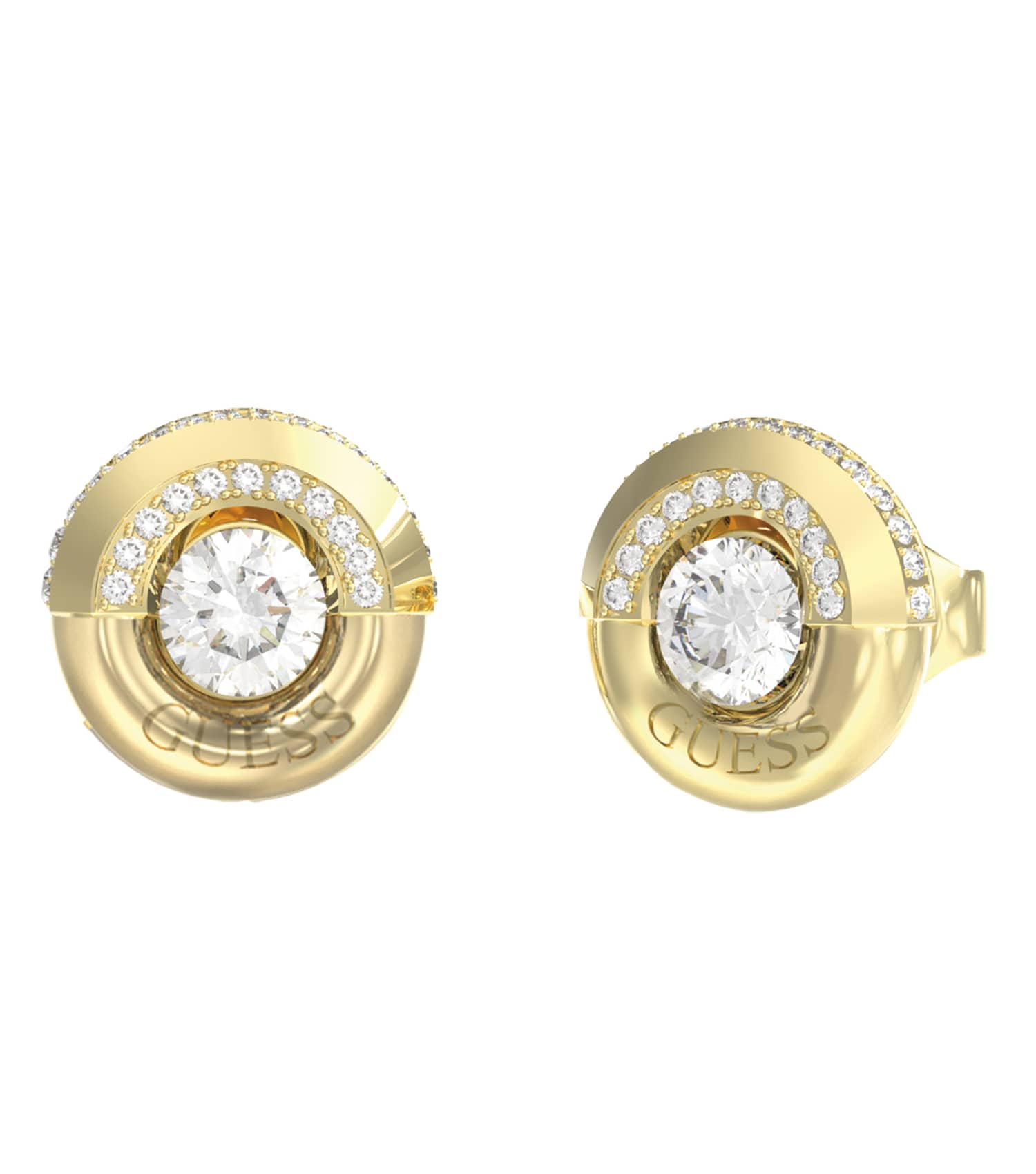 Ladies Majorelle Earrings Gold Steel