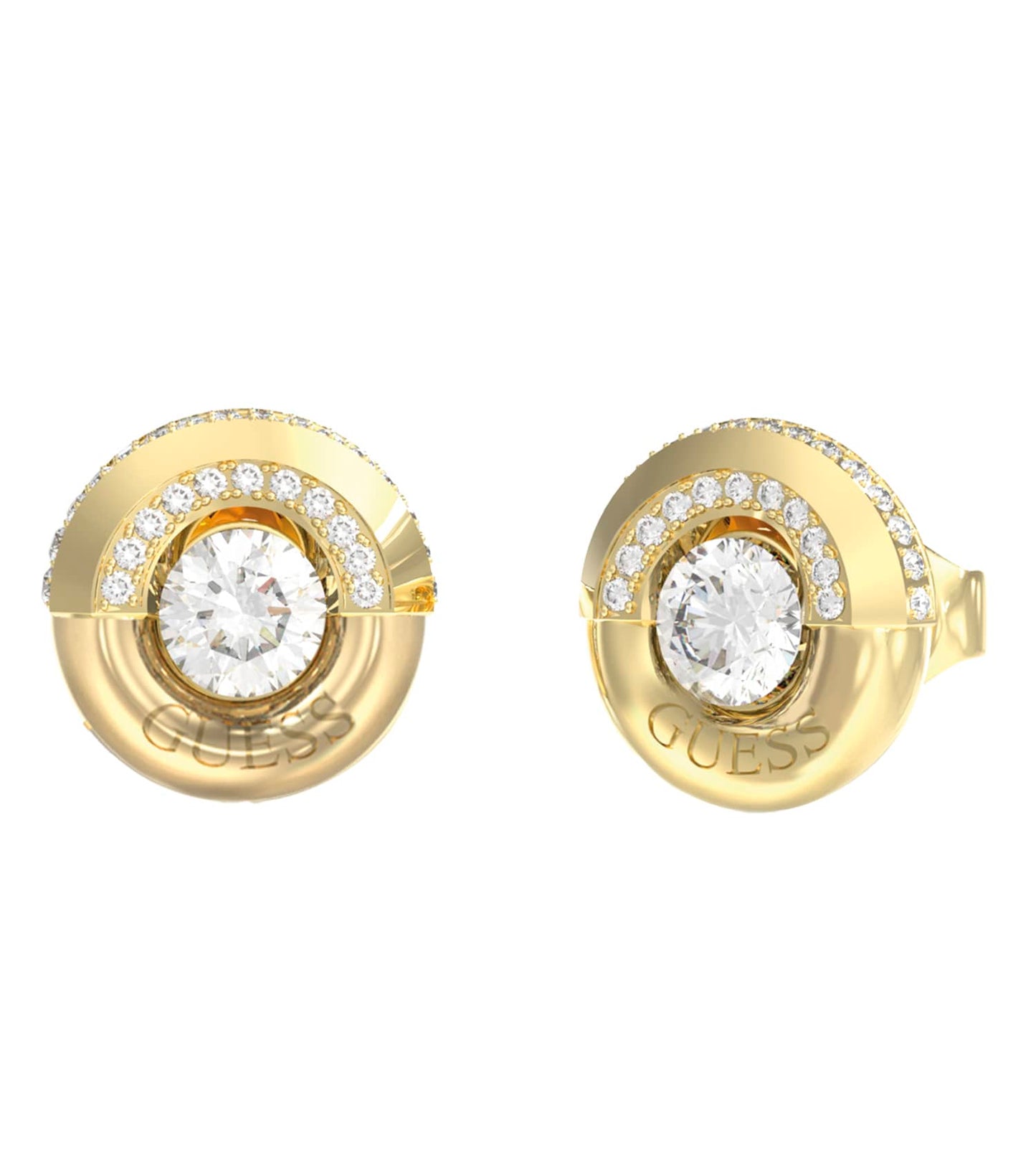 Ladies Majorelle Earrings Gold Steel