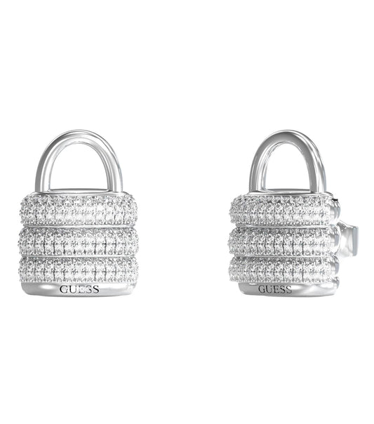 Ladies Guess My Secret Earrings Gold Steel