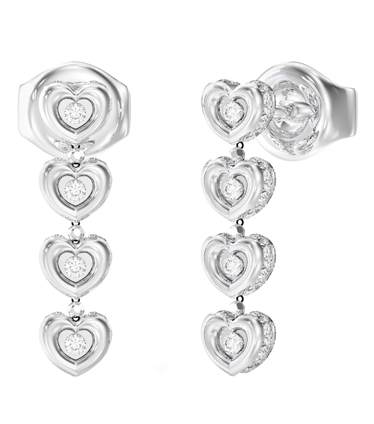 Ladies L.O.V.E. Earrings Gold Steel