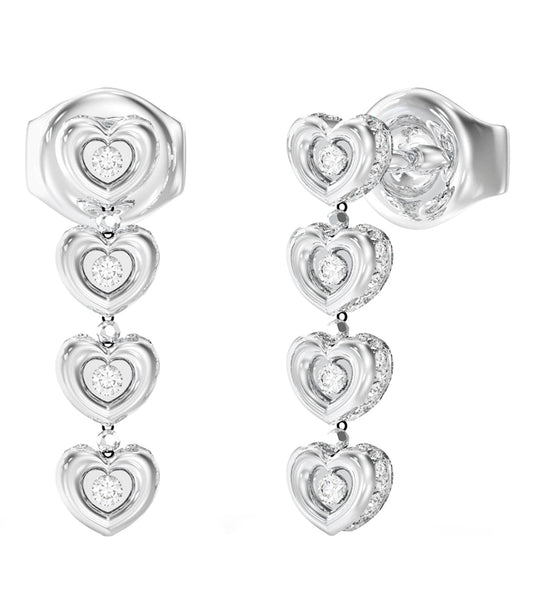 Ladies L.O.V.E. Earrings Gold Steel