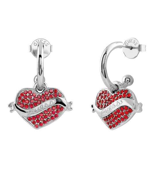 Ladies Vintage Guess Earrings Gold Steel