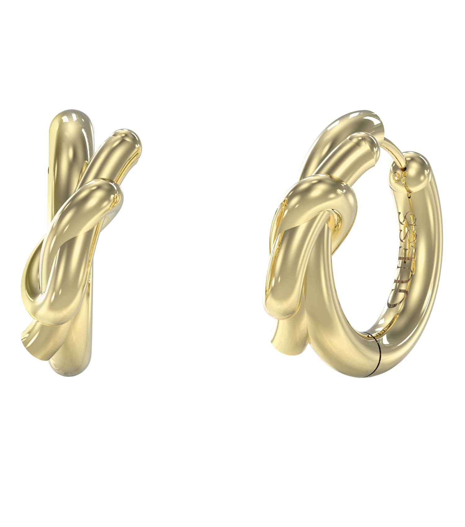 Ladies Hold Me Tight Earrings Gold Steel