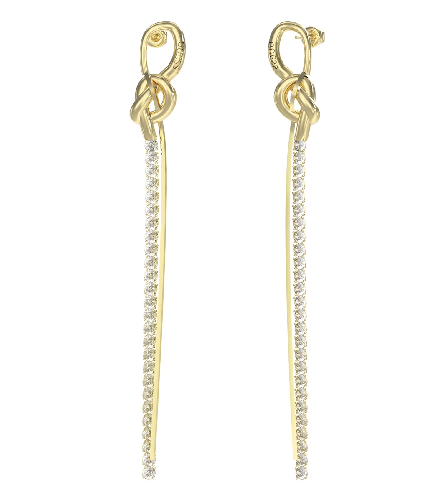 Ladies Hold Me Tight Earrings Gold Steel