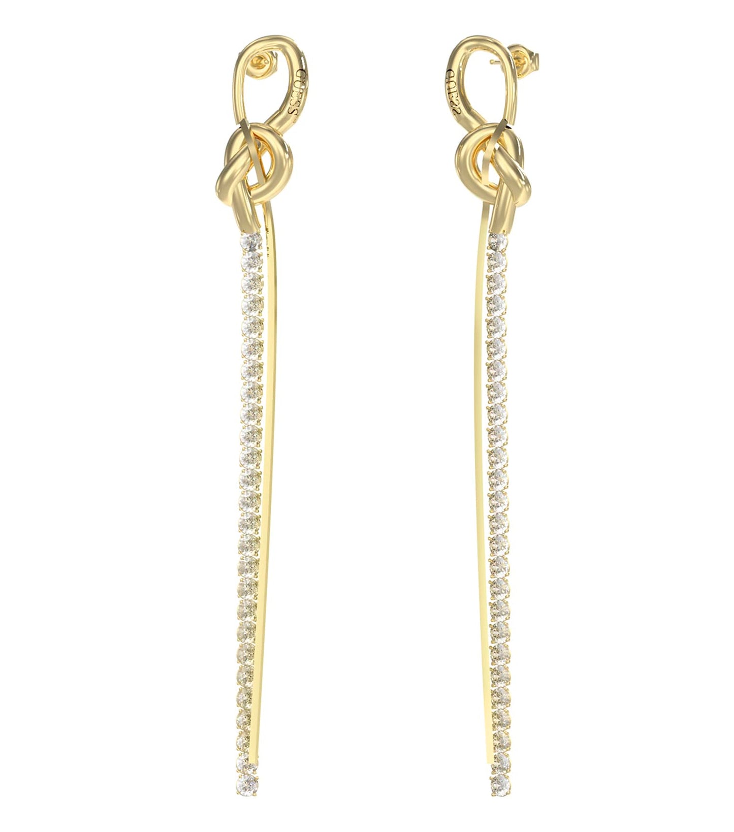 Ladies Hold Me Tight Earrings Gold Steel