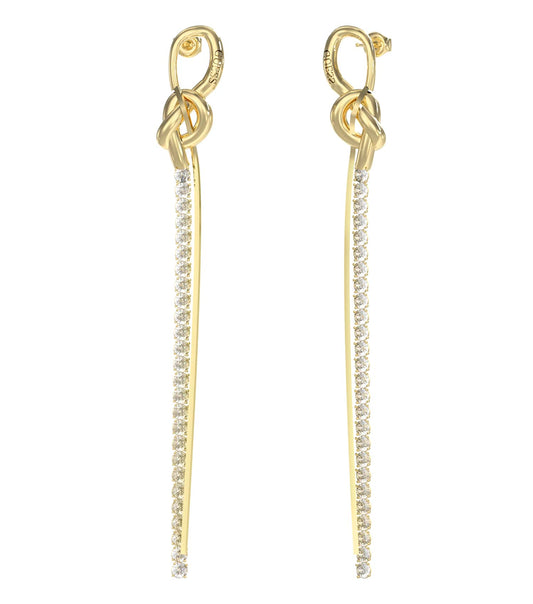 Ladies Hold Me Tight Earrings Gold Steel