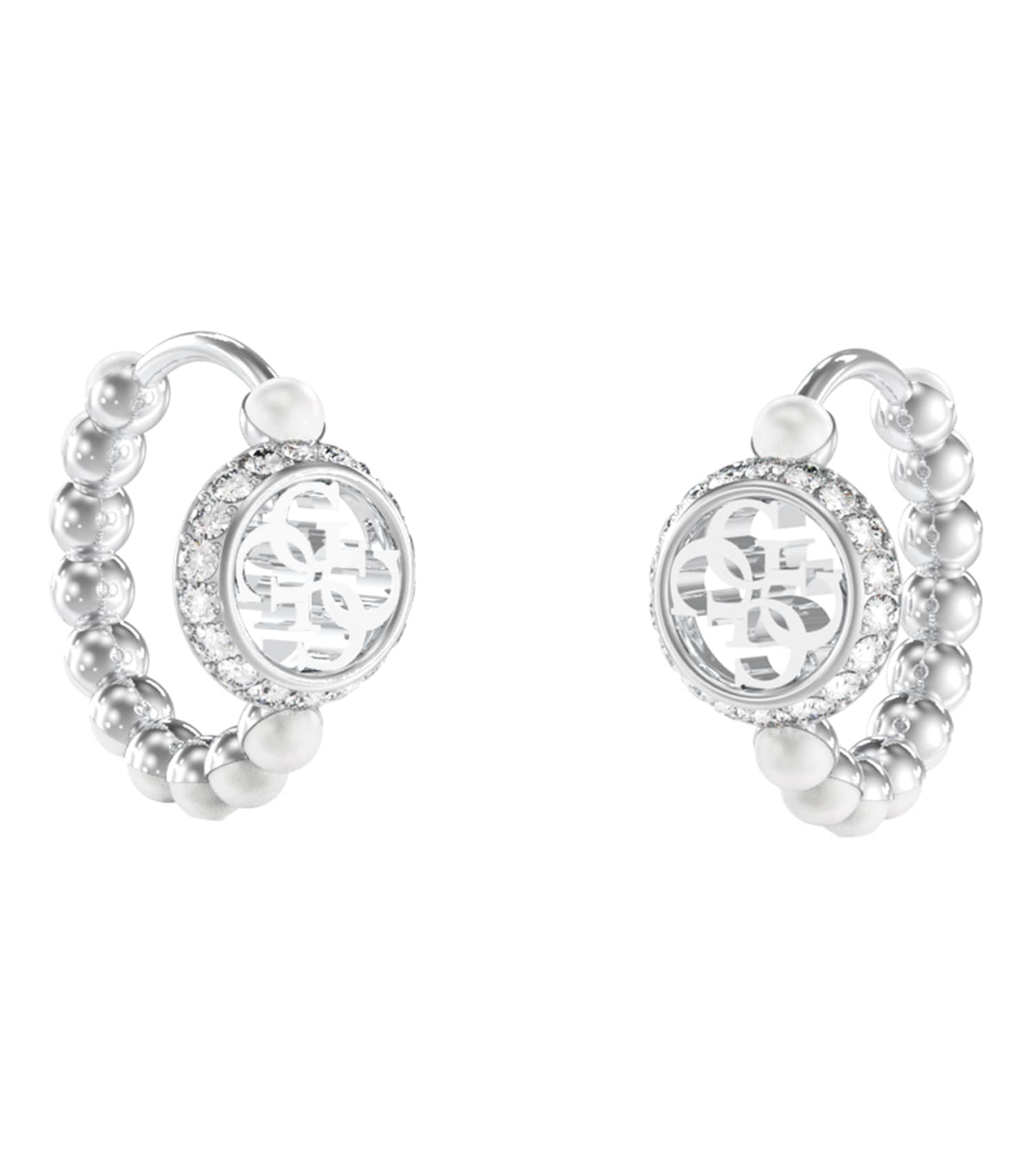 Ladies Tiny Pearly Earrings Gold Steel