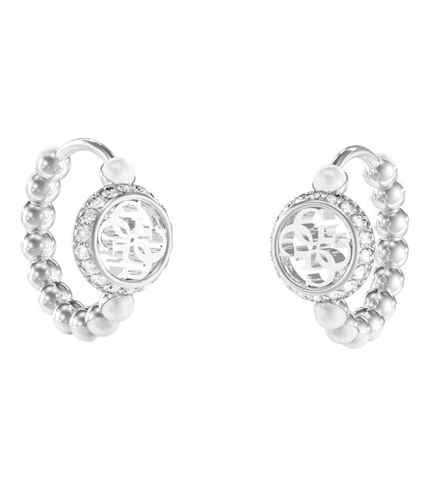 Ladies Tiny Pearly Earrings Gold Steel