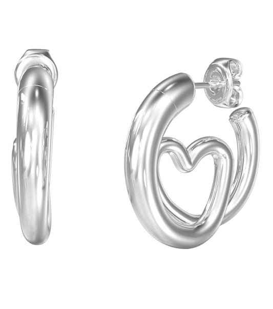 Ladies Iconique Earrings Gold Steel