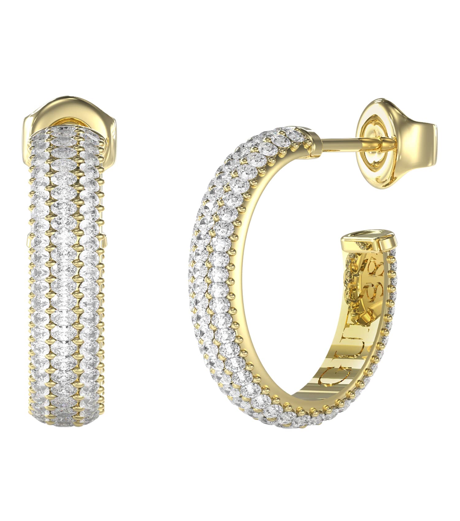 Ladies Essenza Earrings Silver Brass