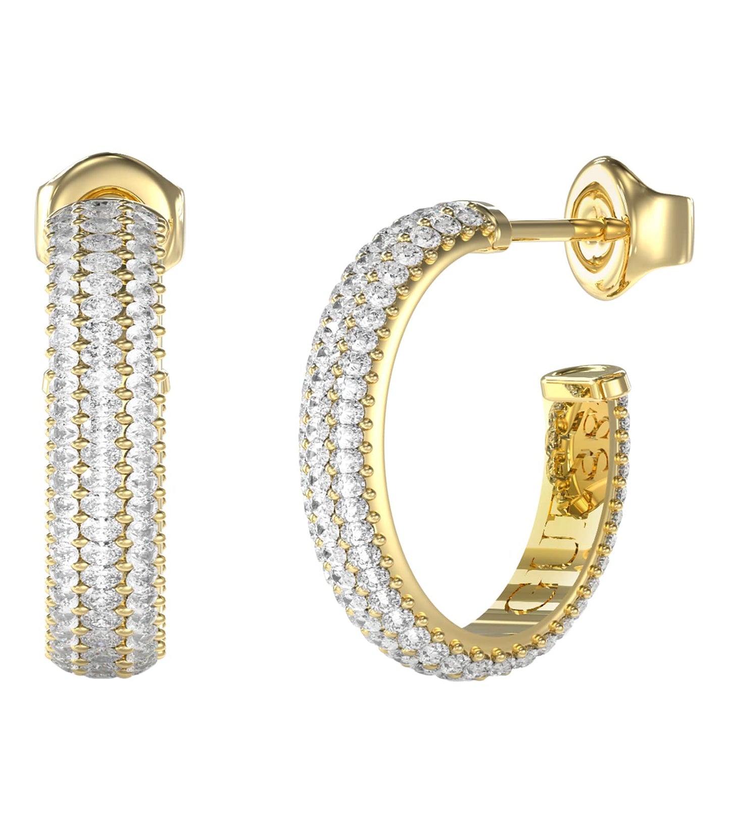 Ladies Essenza Earrings Silver Brass
