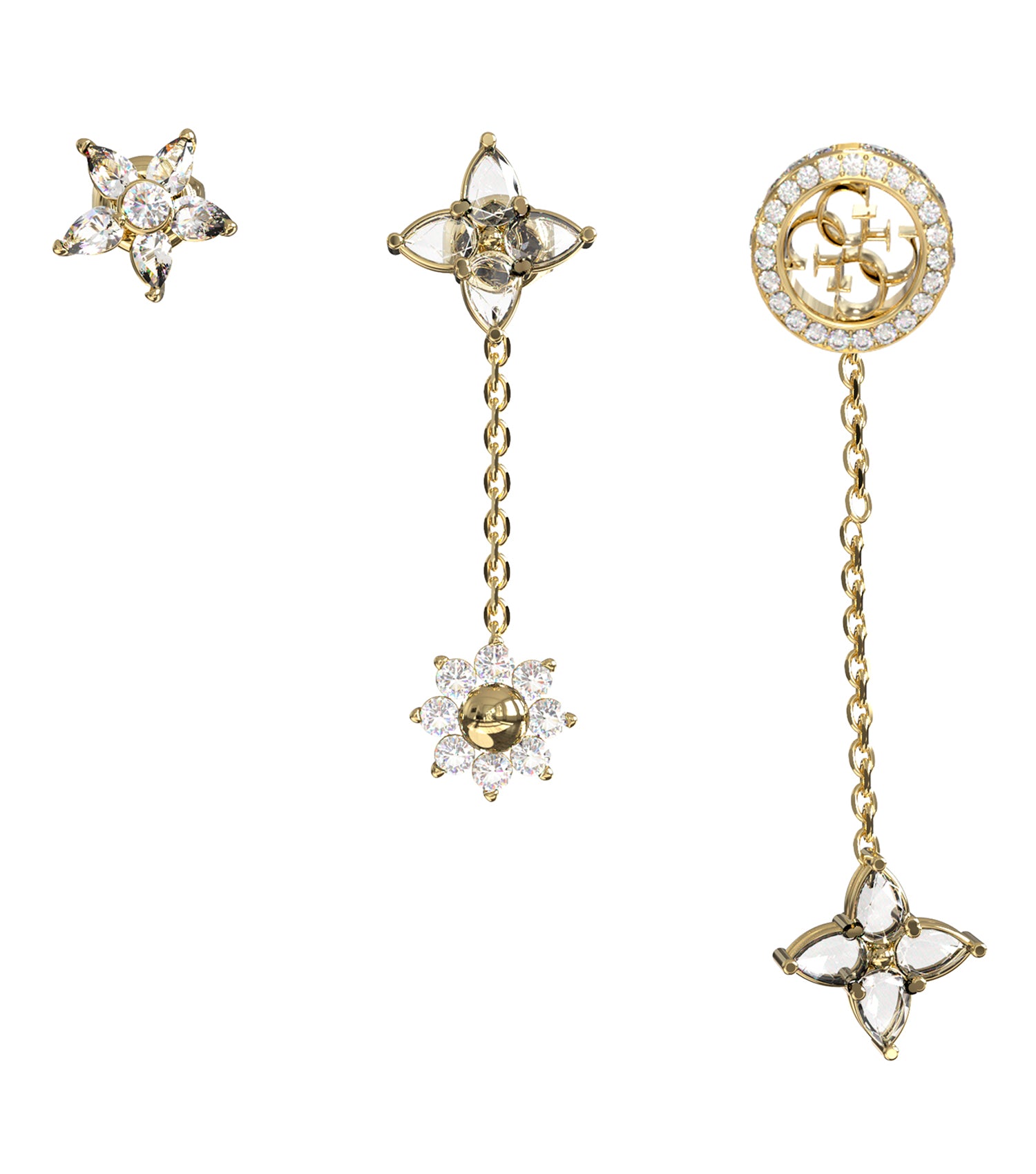 Ladies Secret Garden Earrings Silver Steel