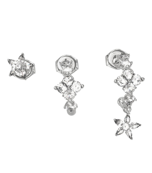 Ladies Secret Garden Earrings Silver Steel
