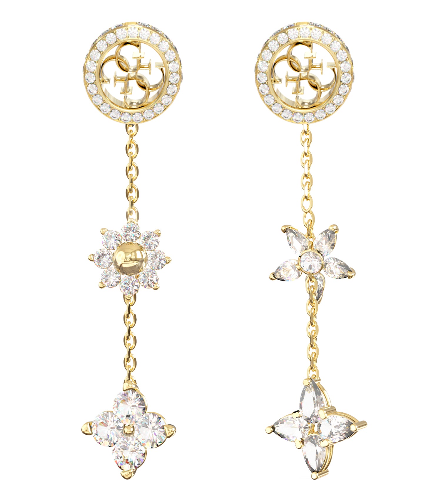Ladies Secret Garden Earrings Silver Steel