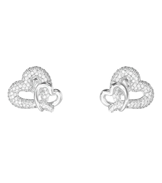 Ladies Love Bites Earrings Silver Steel