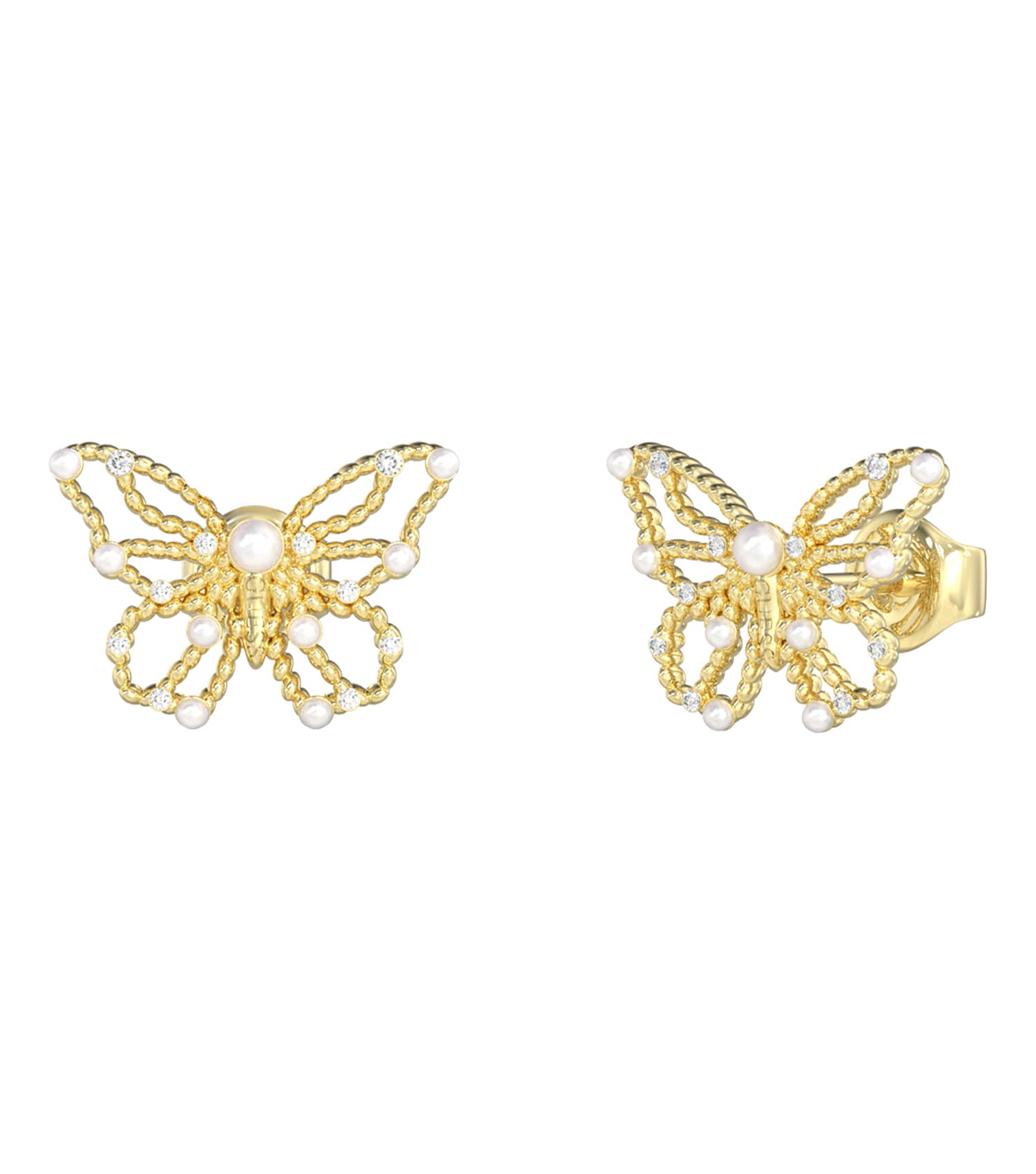 Women Borboleta Earrings Gold Steel