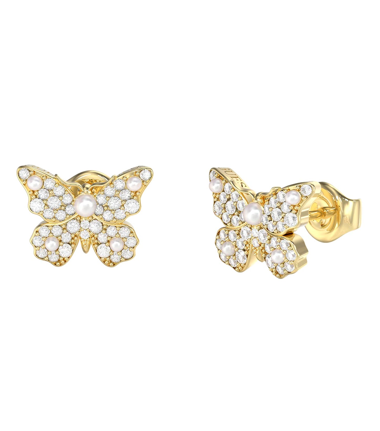 Women Borboleta Earrings Gold Steel