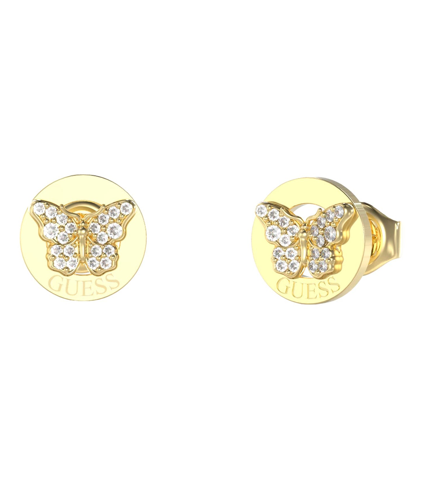 Women Borboleta Earrings Gold Steel