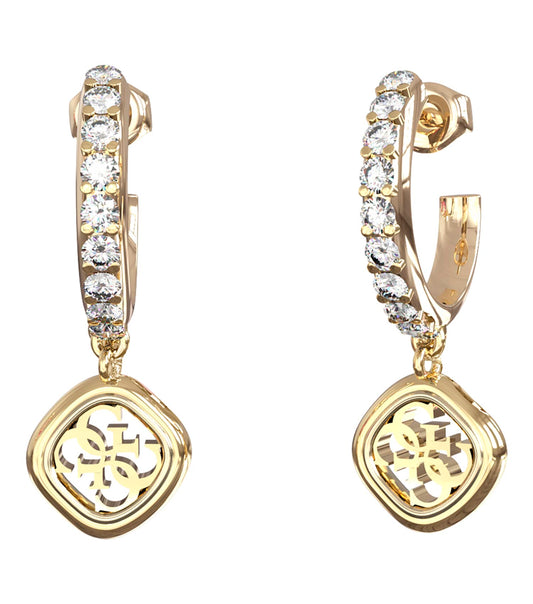 Women Jaipur Splendor Earrings Gold Steel