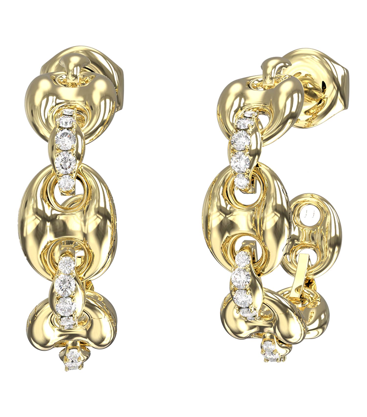 Women Marina Earrings Gold Steel