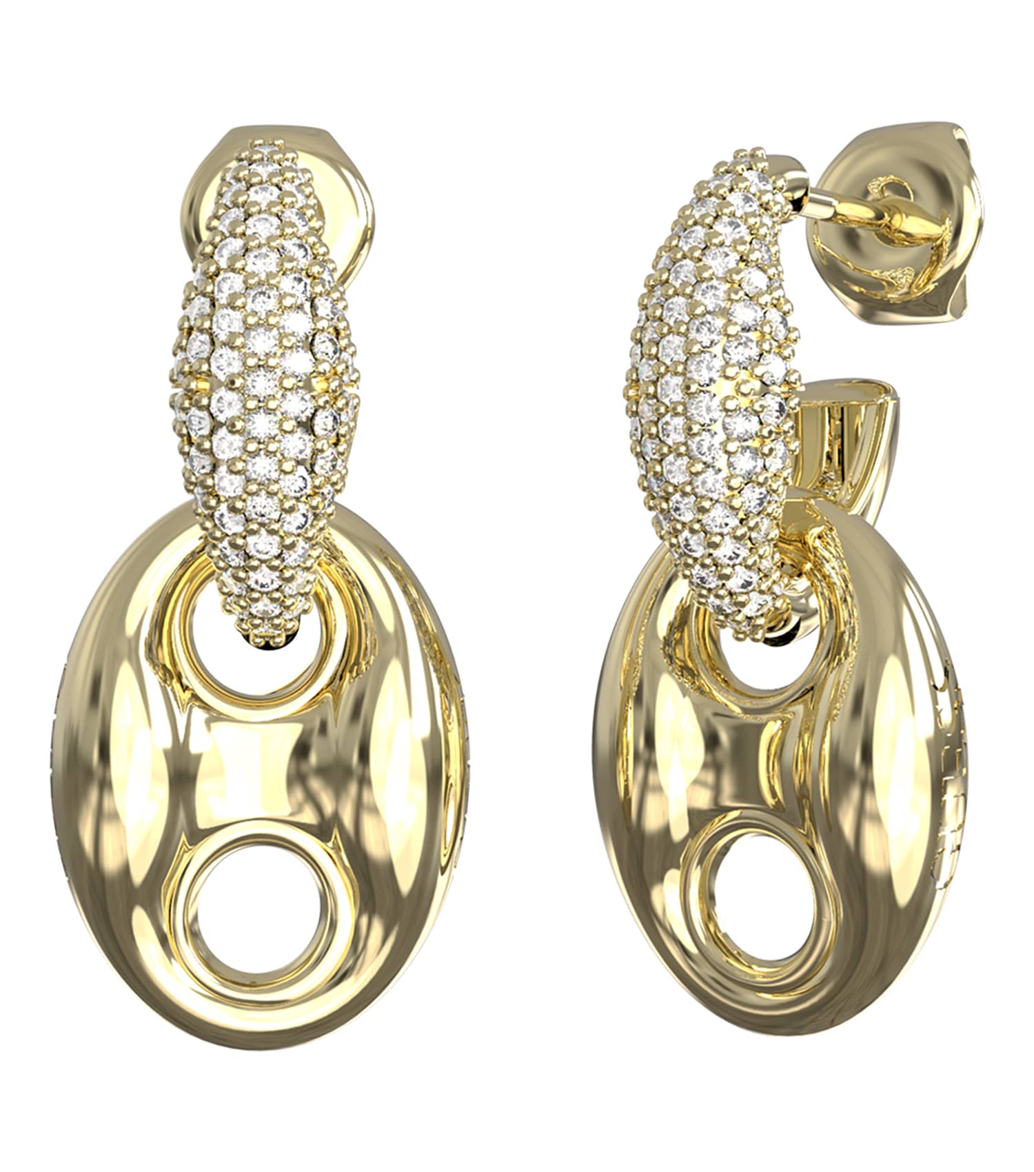 Women Marina Earrings Gold Steel