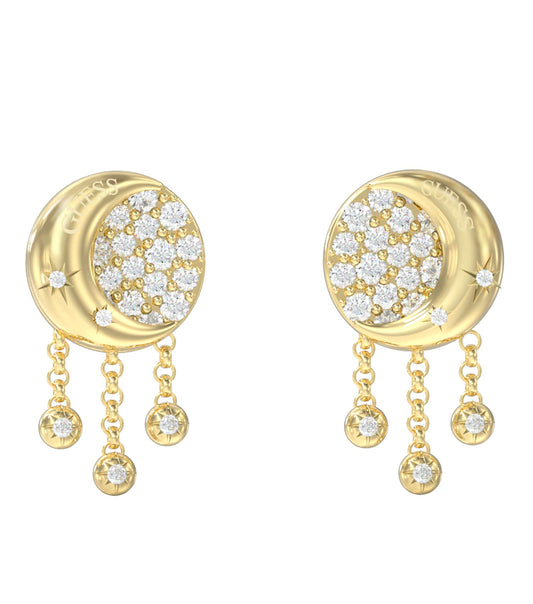 Women Aurora Earrings Gold Steel