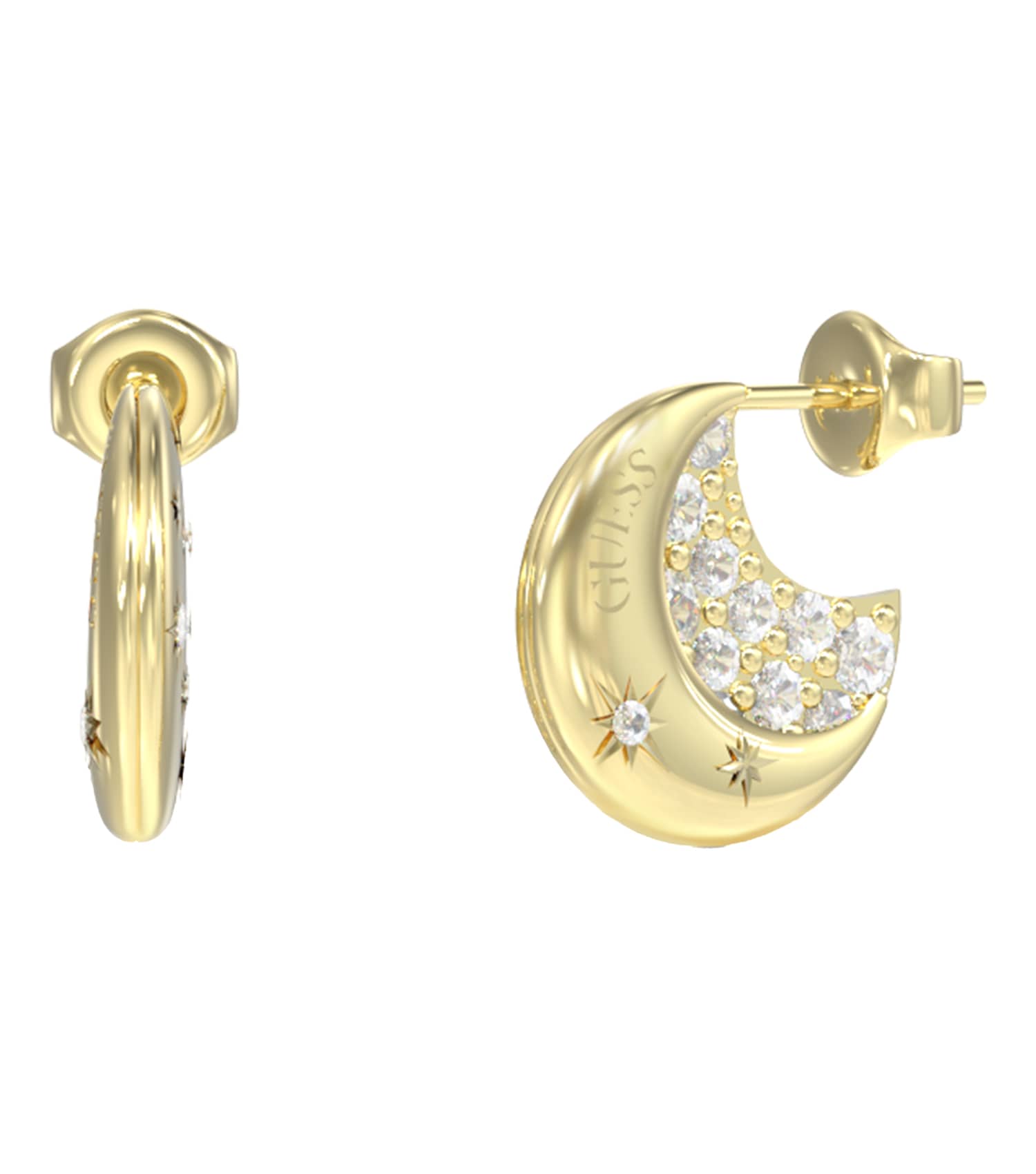 Women Aurora Earrings Gold Steel