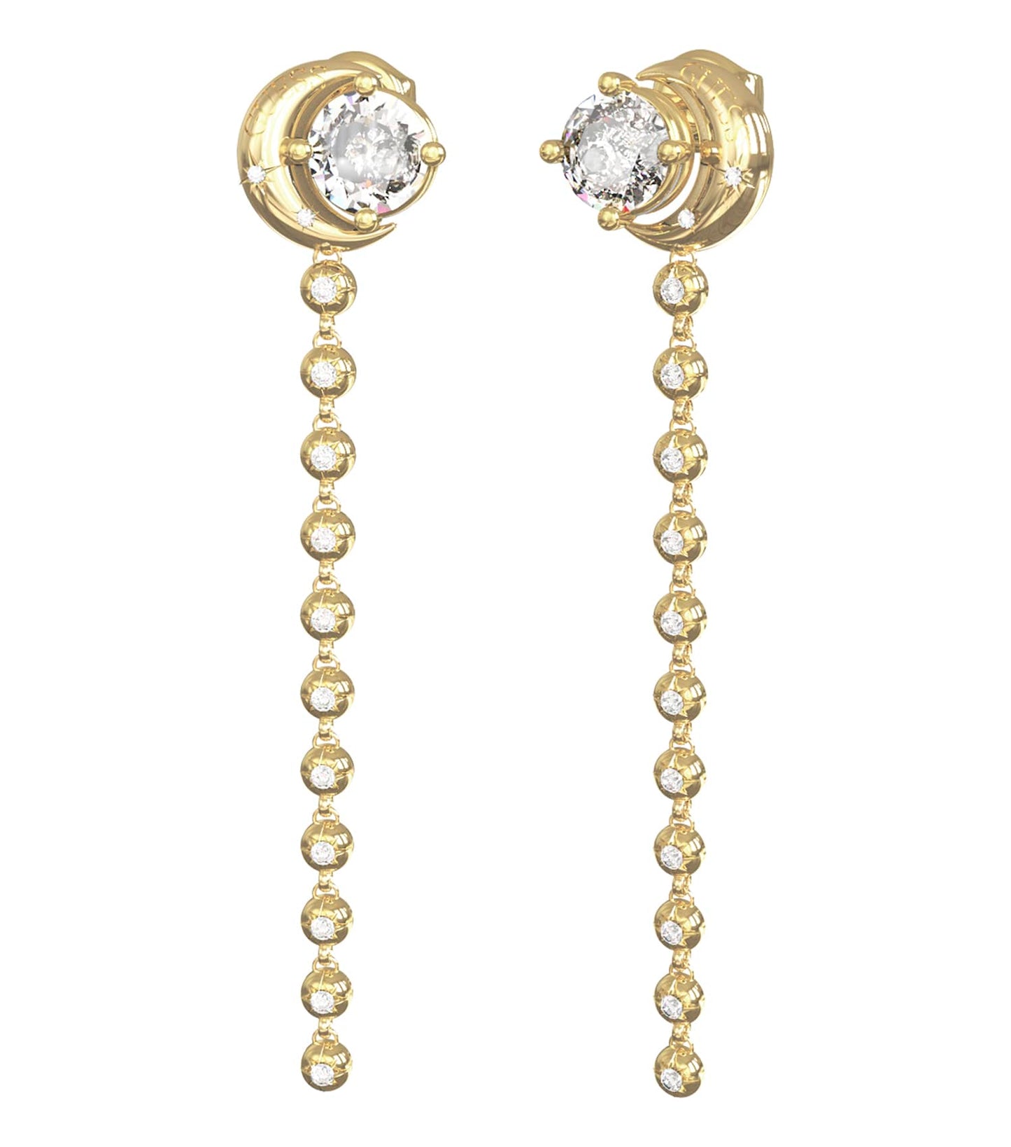 Women Aurora Earrings Gold Steel