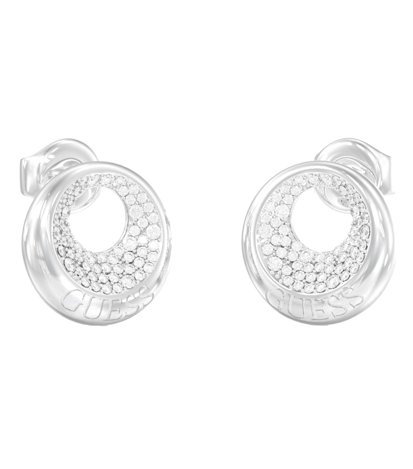 Women Moon Drops Earrings Gold Steel
