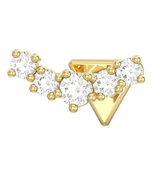 Women Piercing Studio Earrings Gold Steel