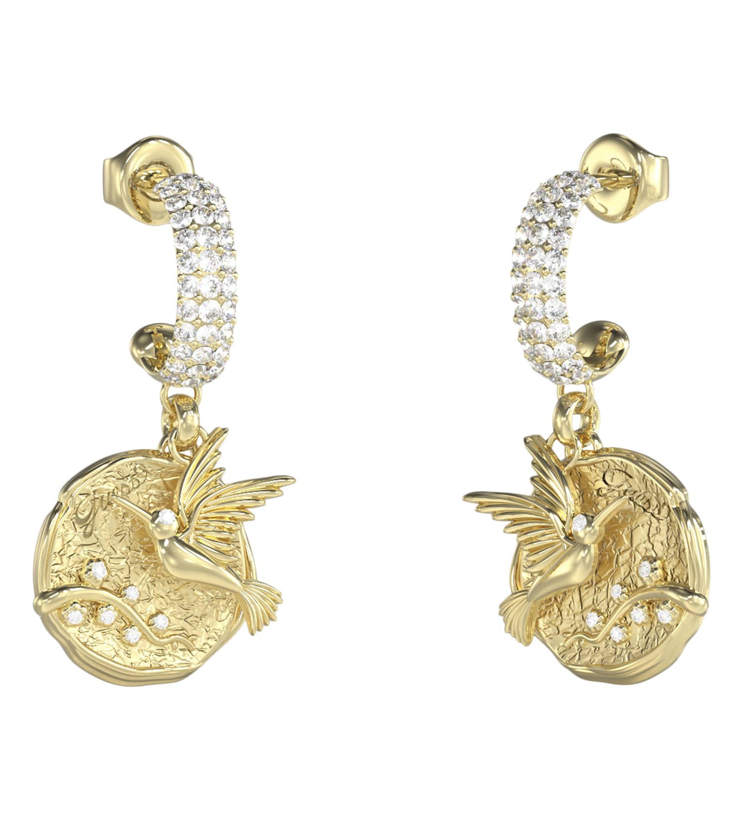 Ladies Morning Grace Earrings Gold Steel