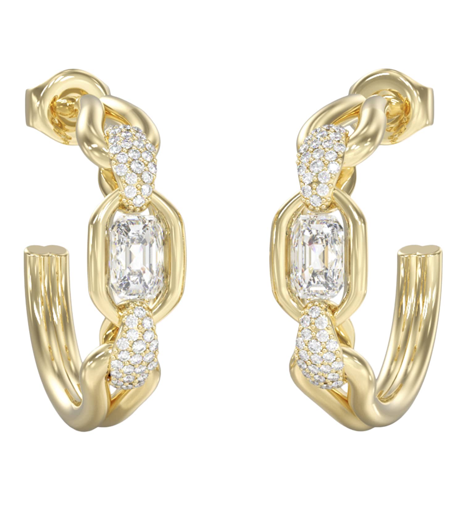 Ladies Radiosa Earrings Gold Steel