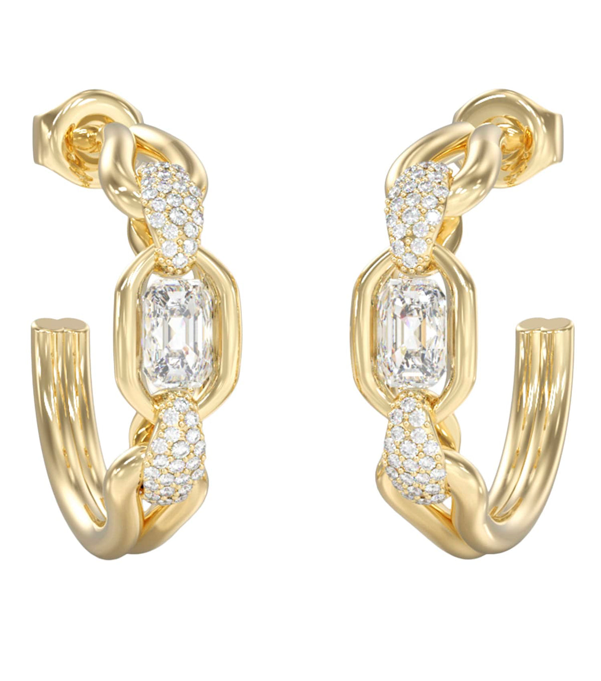 Ladies Radiosa Earrings Gold Steel