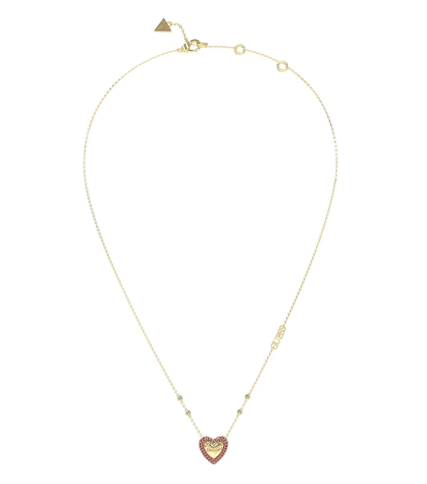 Women Guess Id Necklace Gold OS