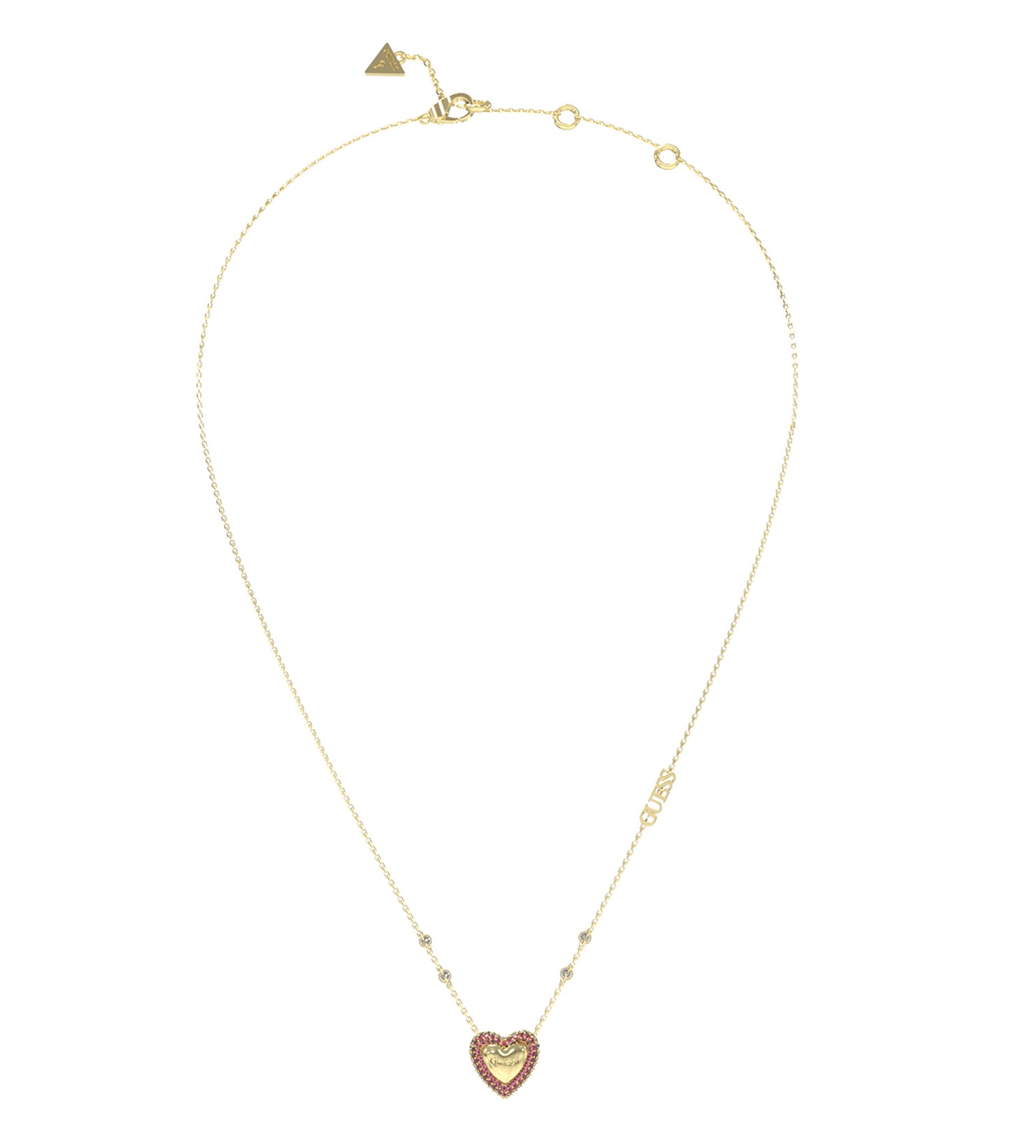 Women Guess Id Necklace Gold OS