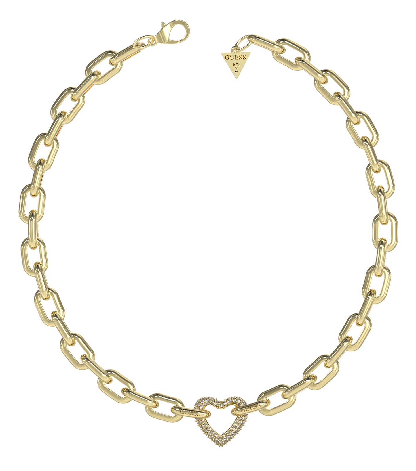 Women Guess Id Necklace Gold OS