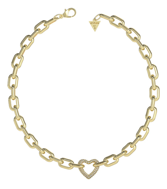 Women Guess Id Necklace Gold OS