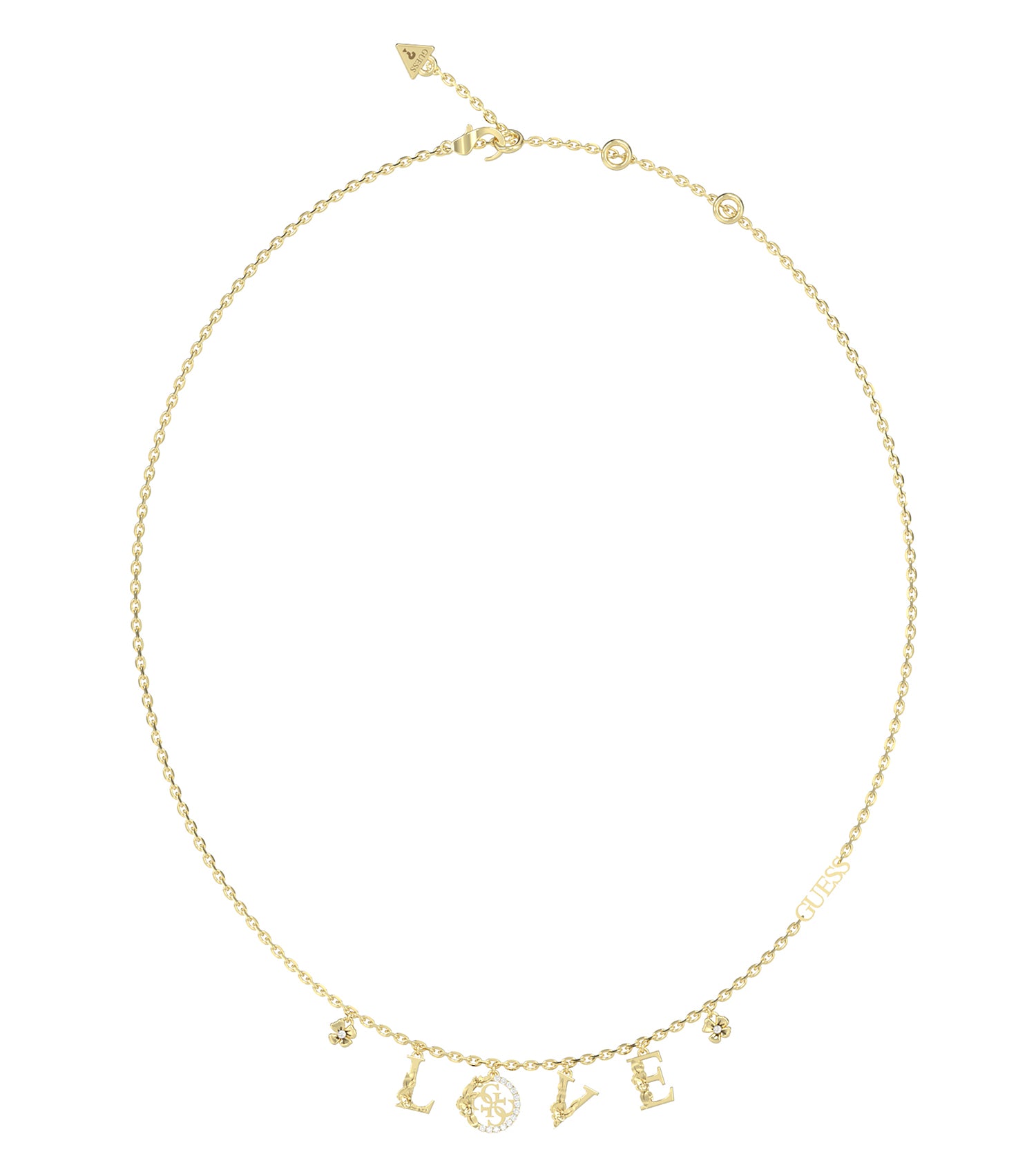 Women Guess Id Necklace Gold OS
