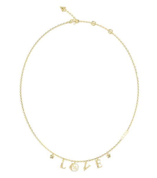 Women Guess Id Necklace Gold OS