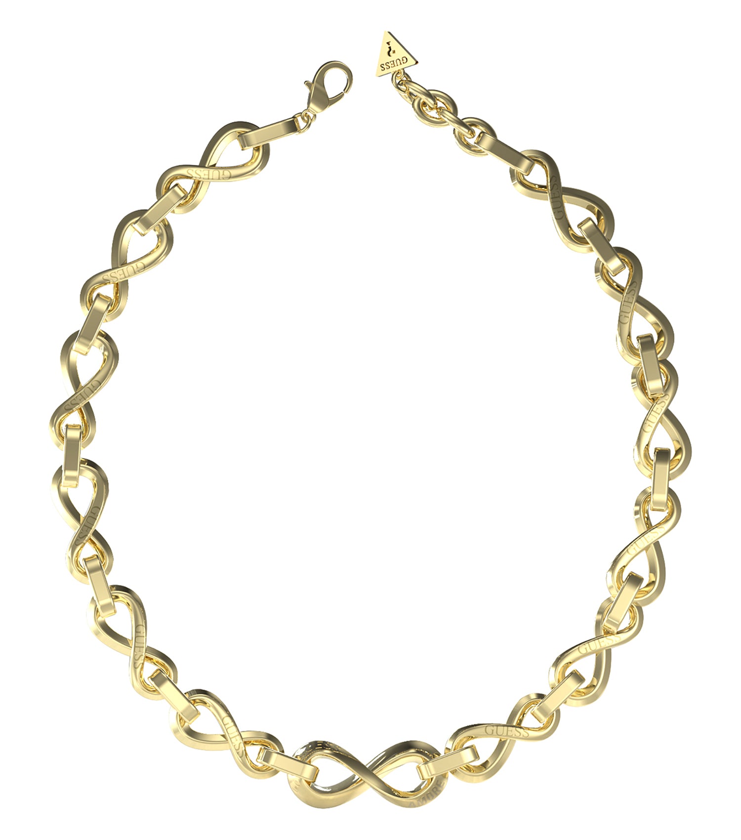 Women Guess Id Necklace Gold OS