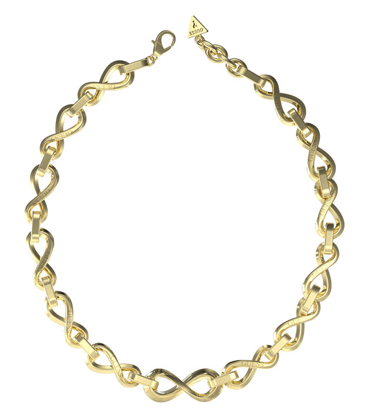 Women Guess Id Necklace Gold OS